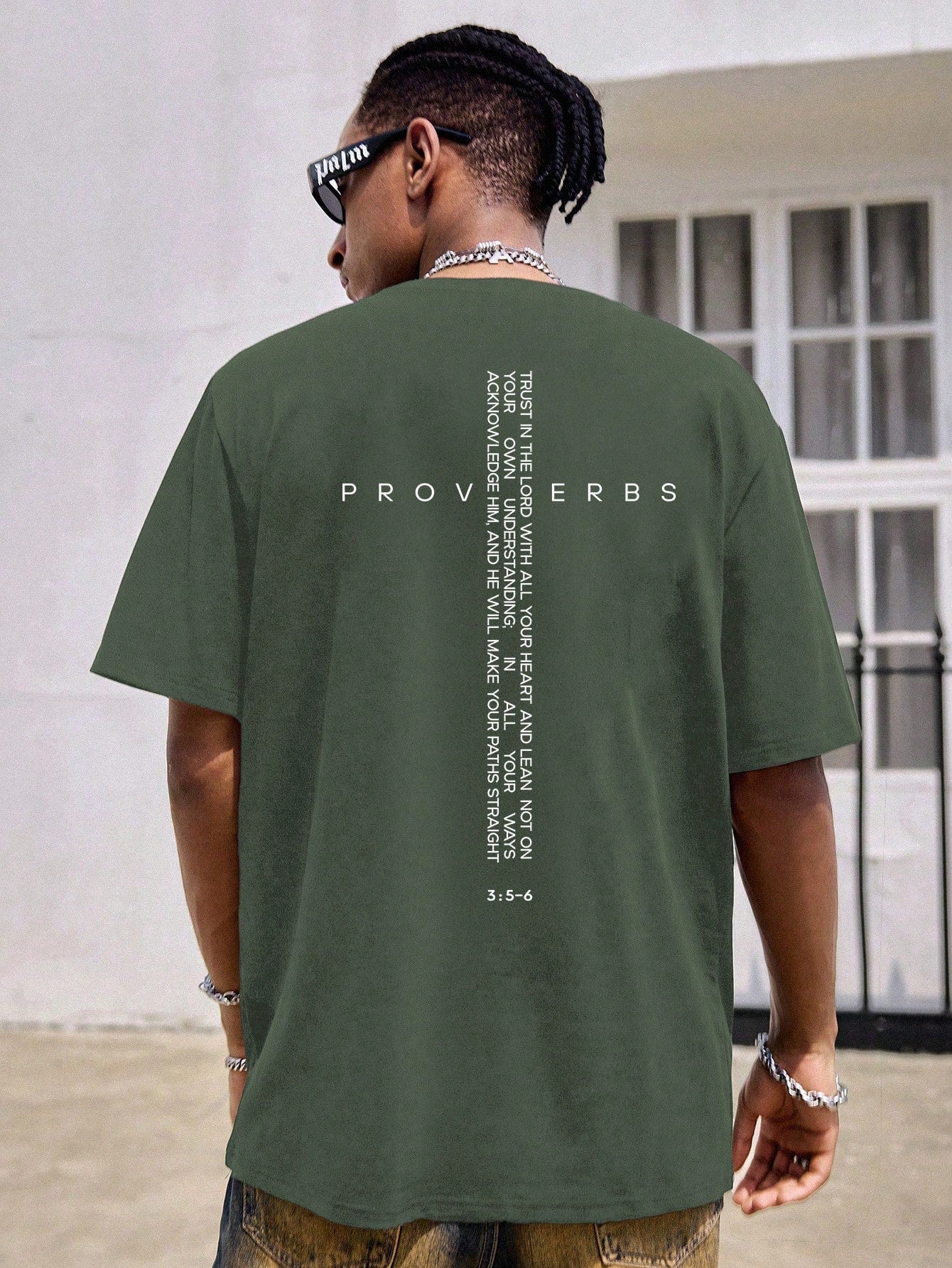 Manfinity Dauomo Men'S Christian Shirt, Christian Gift, Bible Scripture Printed Shirt, Christian Clothing, T-Shirt, Religious Faith Gift for Dad, Religious Shirt